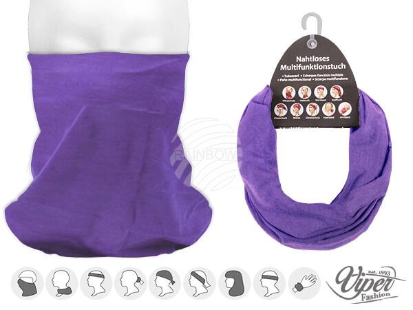 Viper Fashion 9in1 Mikrokuitukangas Putkihuivi, violetti